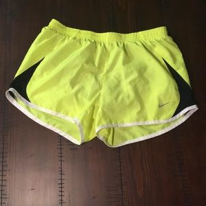 Neon yellow shorts Nike